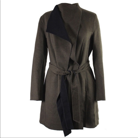 Calvin Klein Jackets & Blazers - NWOT! Calvin Klein Layered Collar Belted Wrap Coat Size L